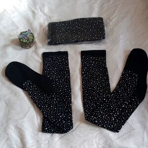 Black glitter new socks glitter in both sides sexy socks stretch